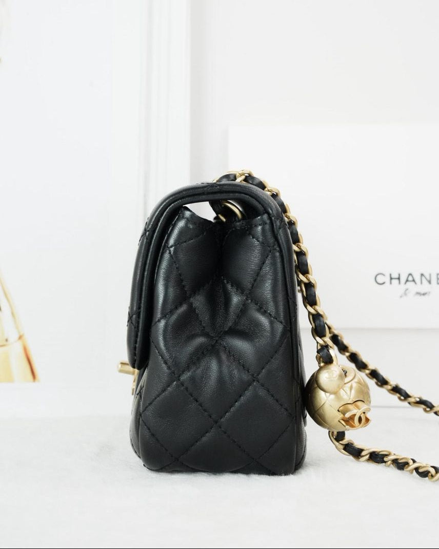 Chanel Mini Square Bag - Black - View 3
