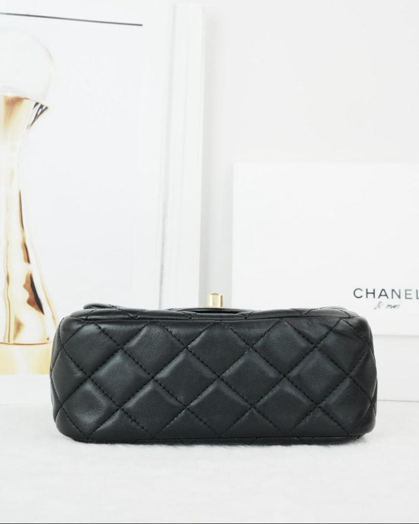 Chanel Mini Square Bag - Black - View 5