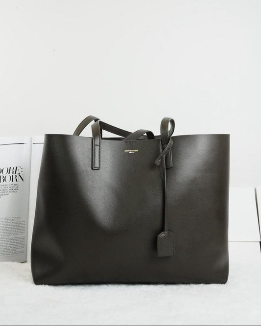 Saint Laurent Shopping Tote - Dark Brown - View 1
