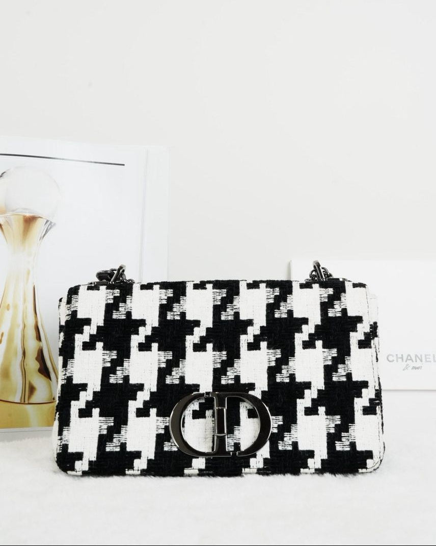 Dior Caro Medium Bag - Black/ White - View 1