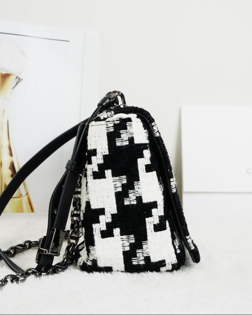 Dior Caro Medium Bag - Black/ White - View 3