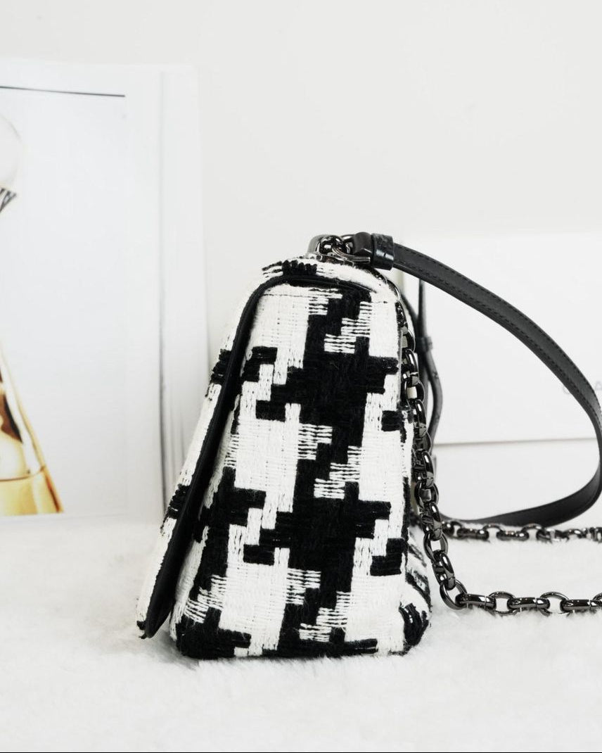 Dior Caro Medium Bag - Black/ White - View 4