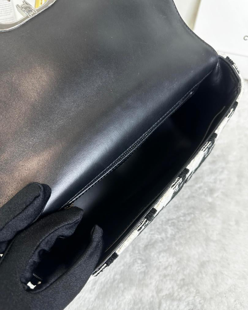Dior Caro Medium Bag - Black/ White - View 6