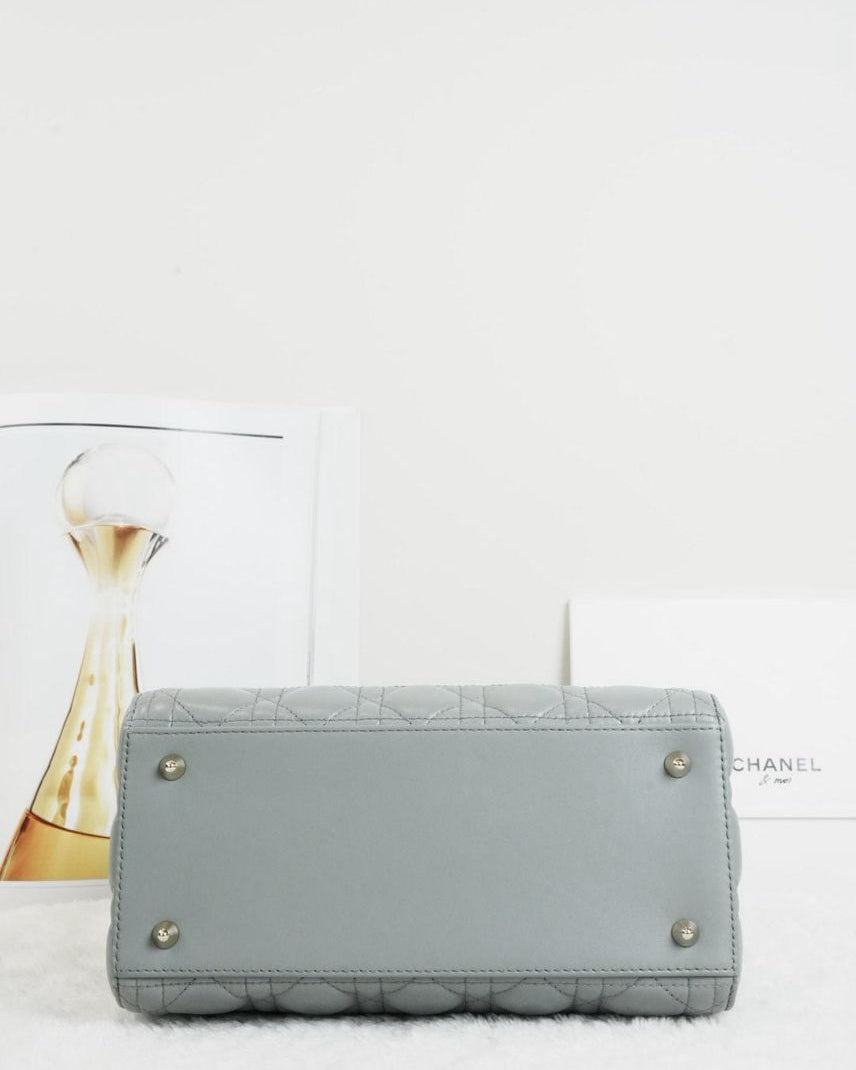 Dior Medium Lady Dior Bag - Grey - View 5