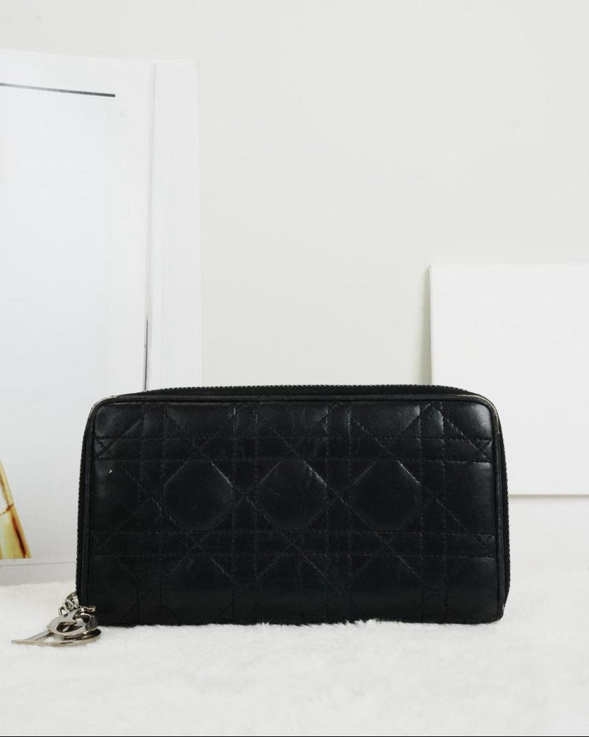 Dior Long Zip Wallet - Black - View 2