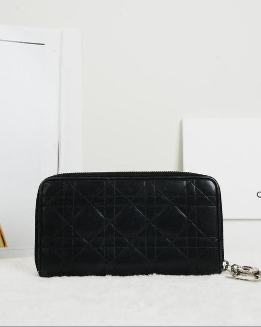 Dior Long Zip Wallet - Black - View 1
