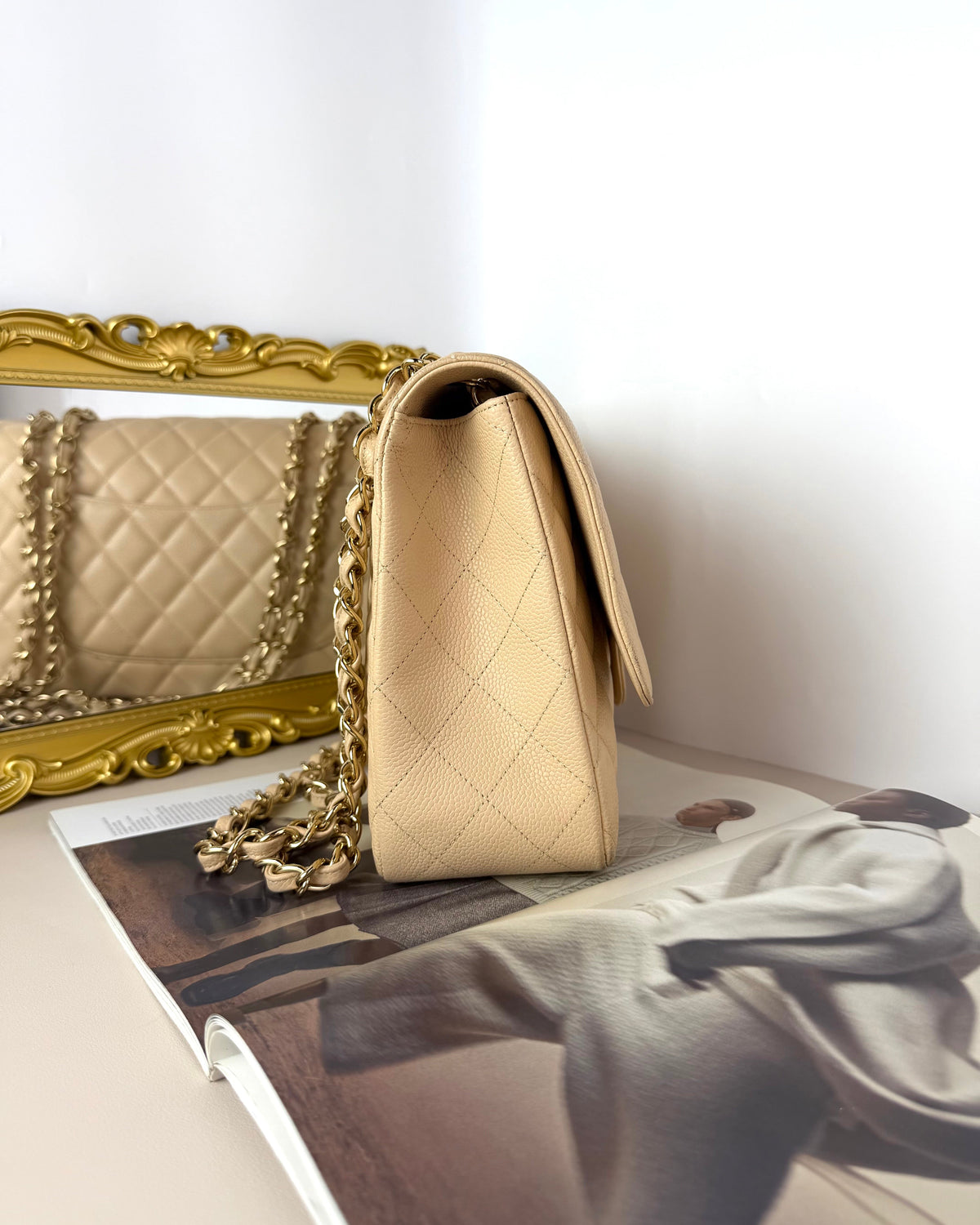 Chanel Jumbo Classic Flap Bag - Beige - View 4