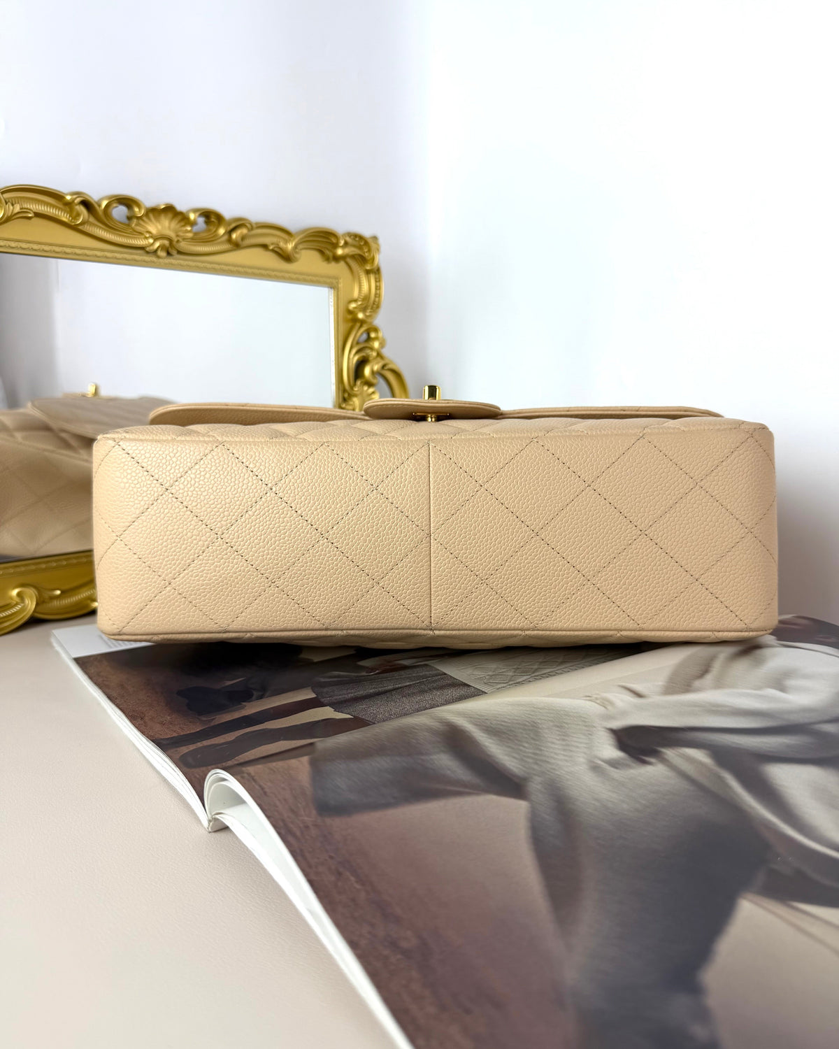 Chanel Jumbo Classic Flap Bag - Beige - View 5