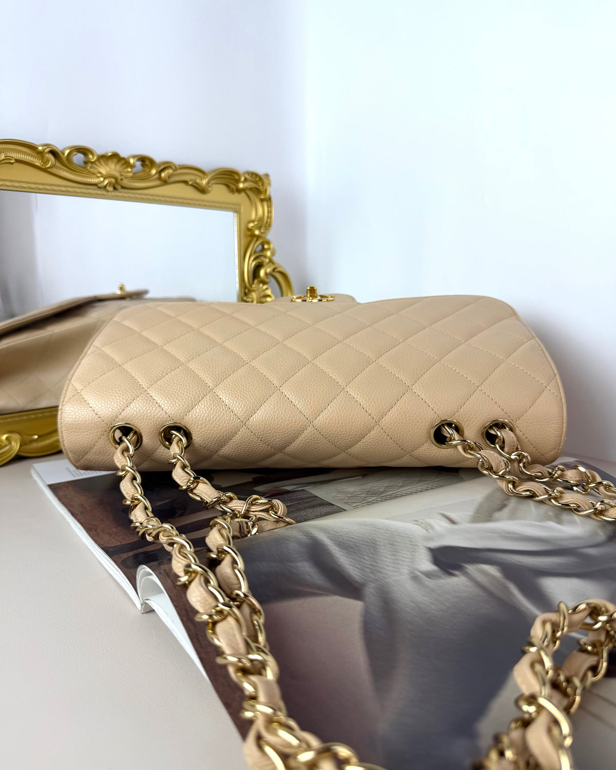 Chanel Jumbo Classic Flap Bag - Beige - View 6