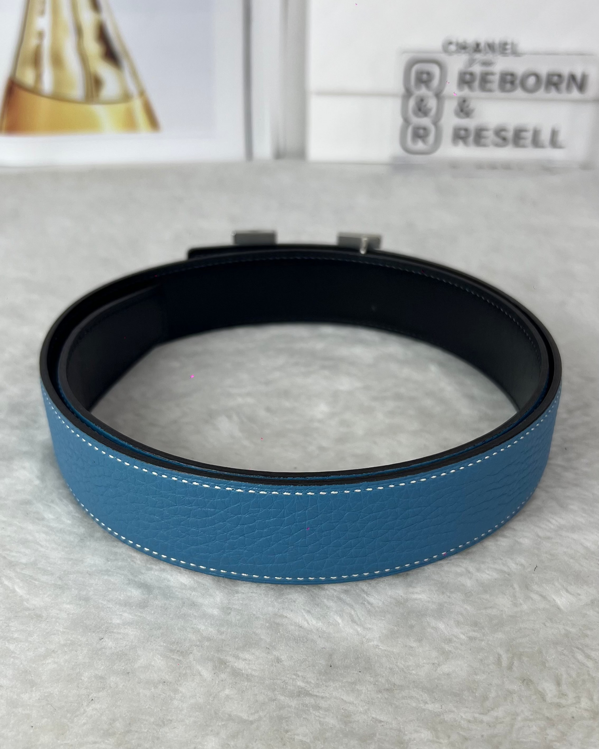 Hermès H Belt - Blue Jean - View 3