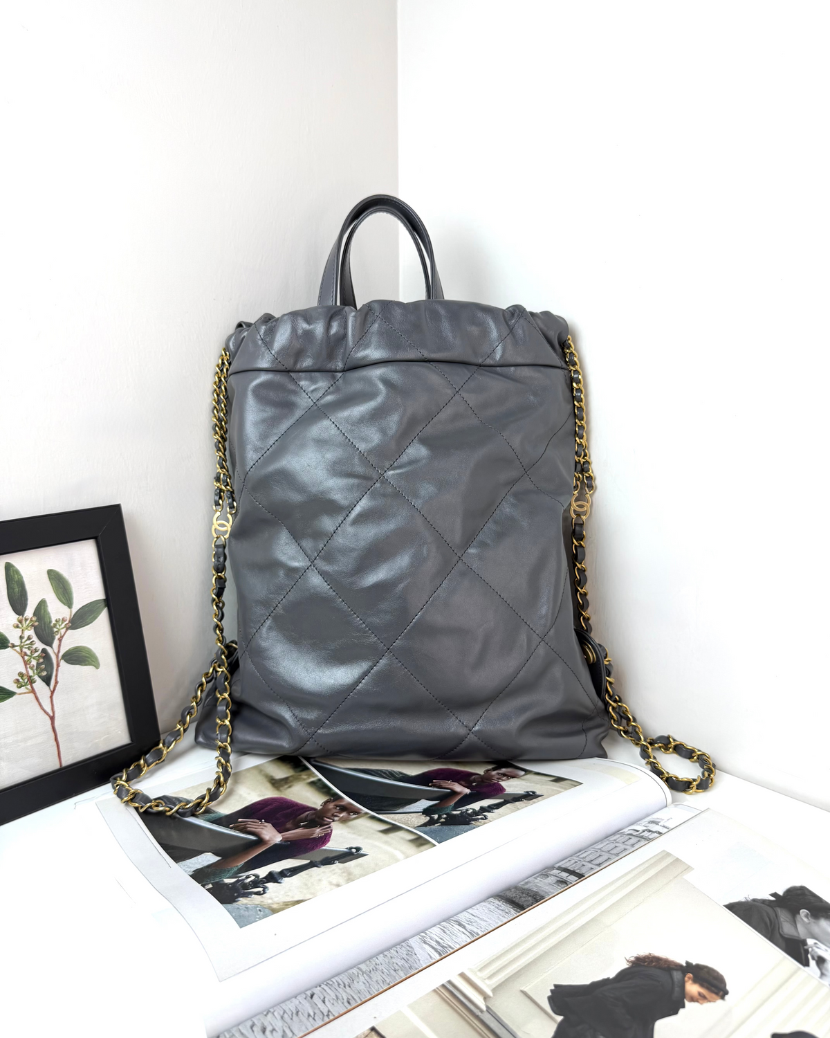 Chanel 22 Backpack - Grey Blue - View 2