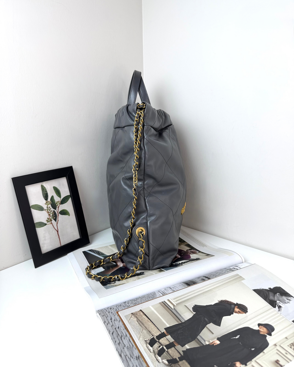 Chanel 22 Backpack - Grey Blue - View 3
