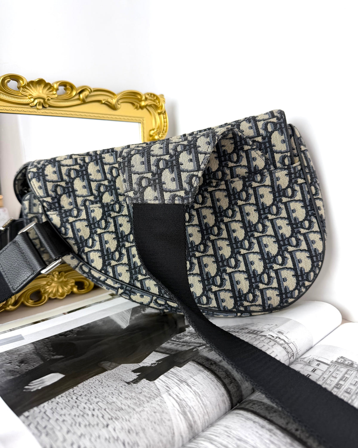 Dior Saddle Bag - Blue Dior Oblique - View 2