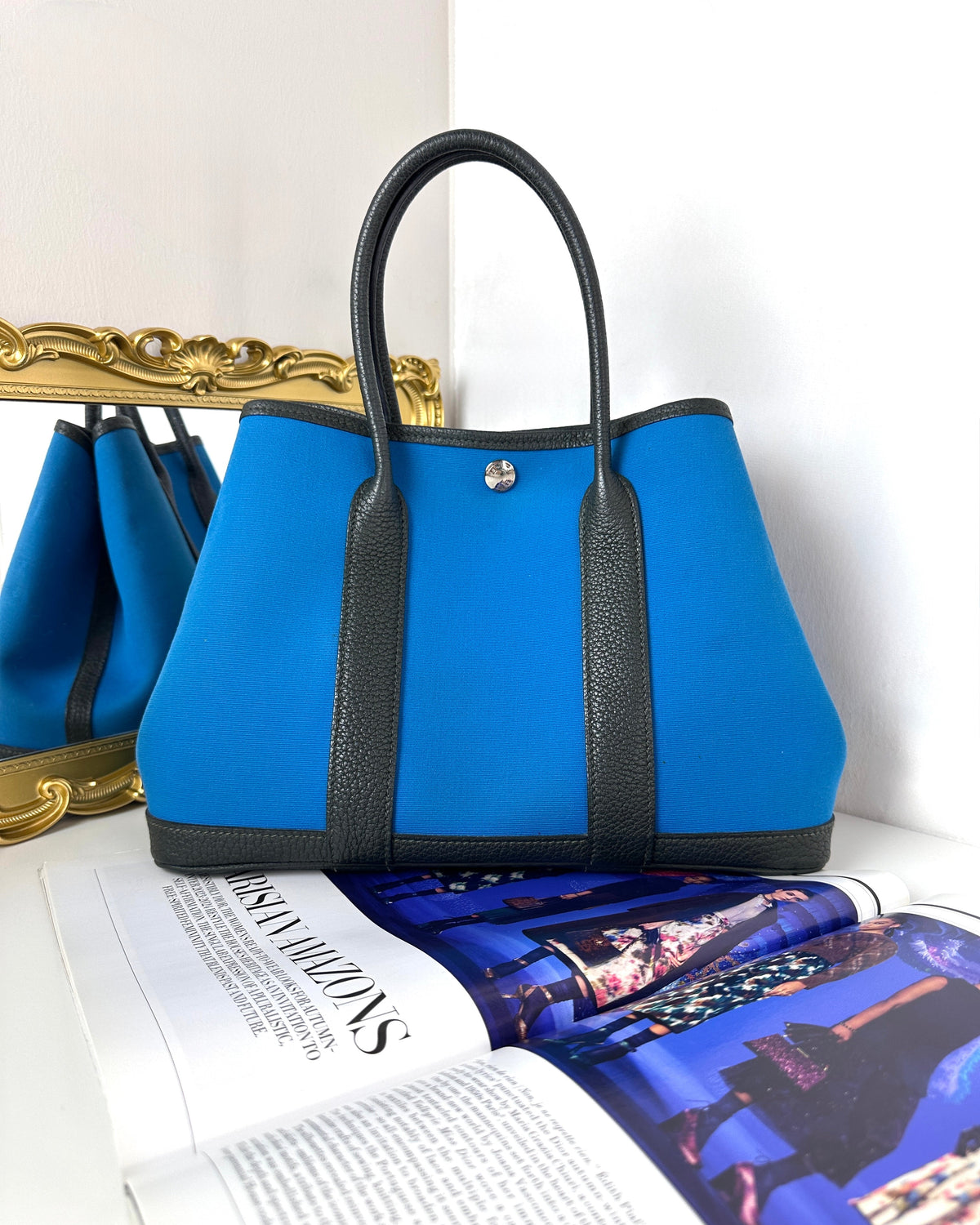 Hermès Garden Party 30 Bag - Blue Zanzibar - View 1