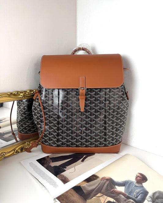 Goyard Alpin Backpack MM - Black & Tan - View 1