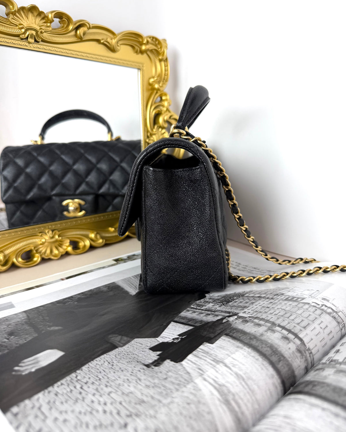 Chanel Mini Flap Bag with Top Handle - View 3