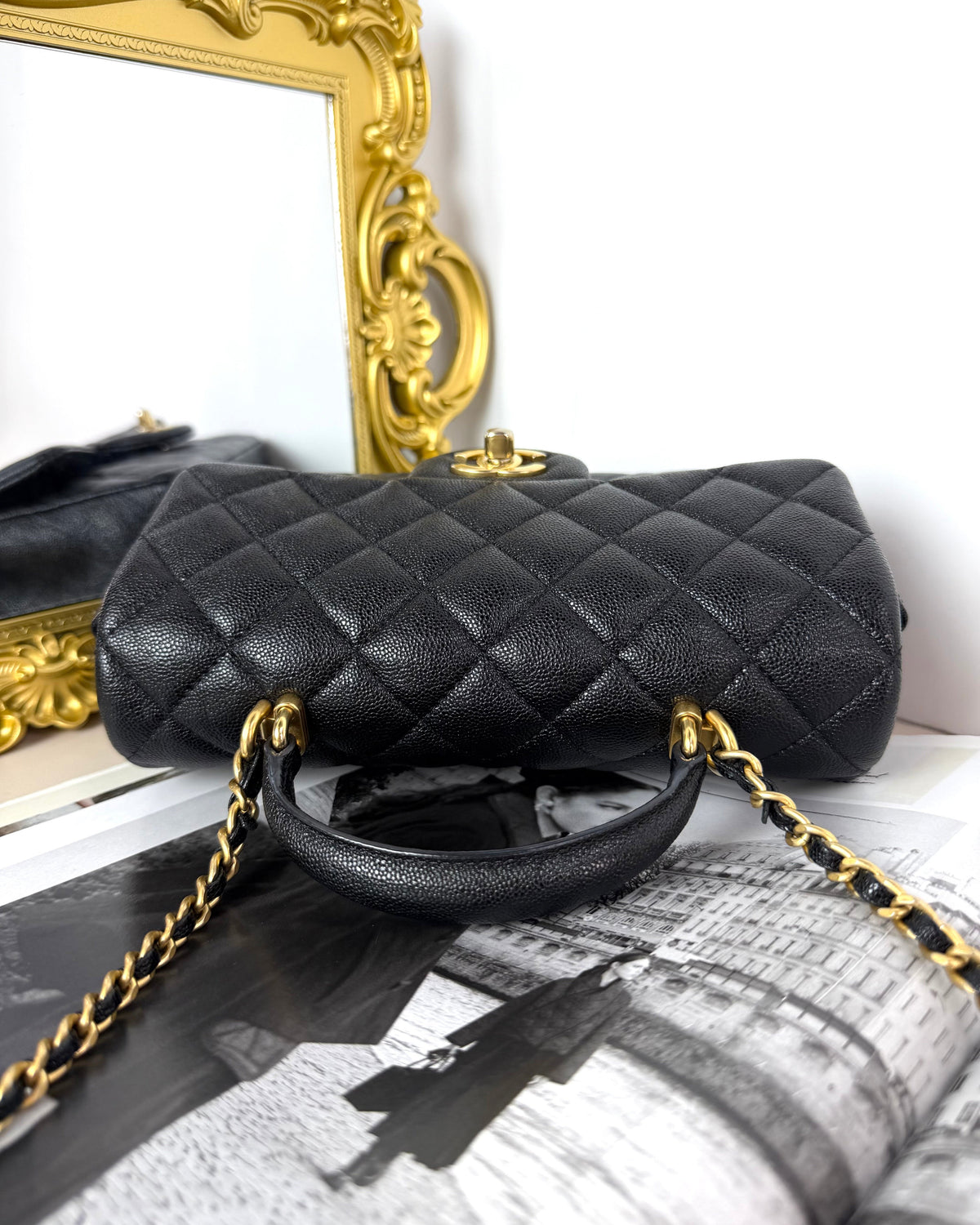 Chanel Mini Flap Bag with Top Handle - View 6