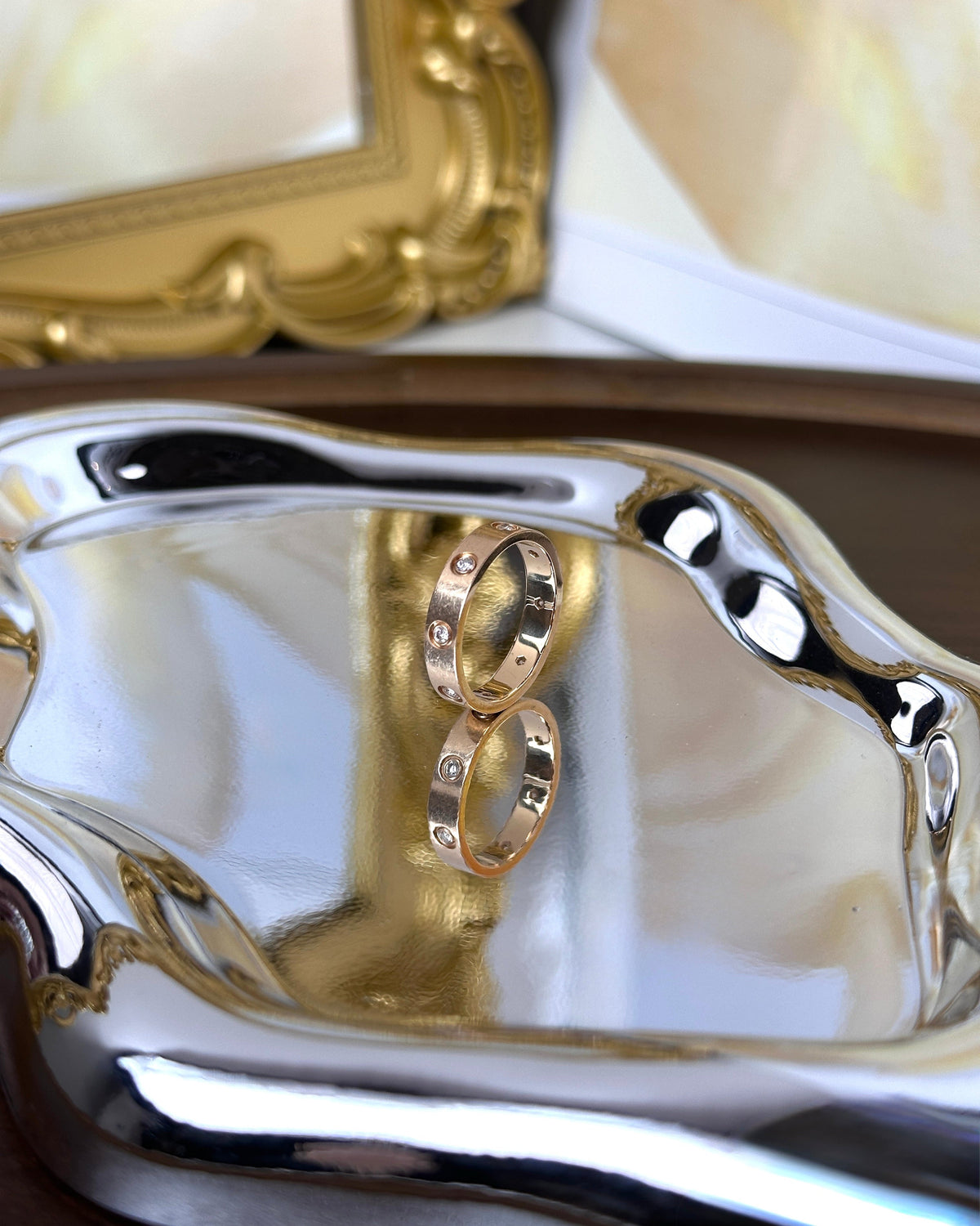 Cartier LOVE wedding band, 8 diamonds - Rose Gold - View 1