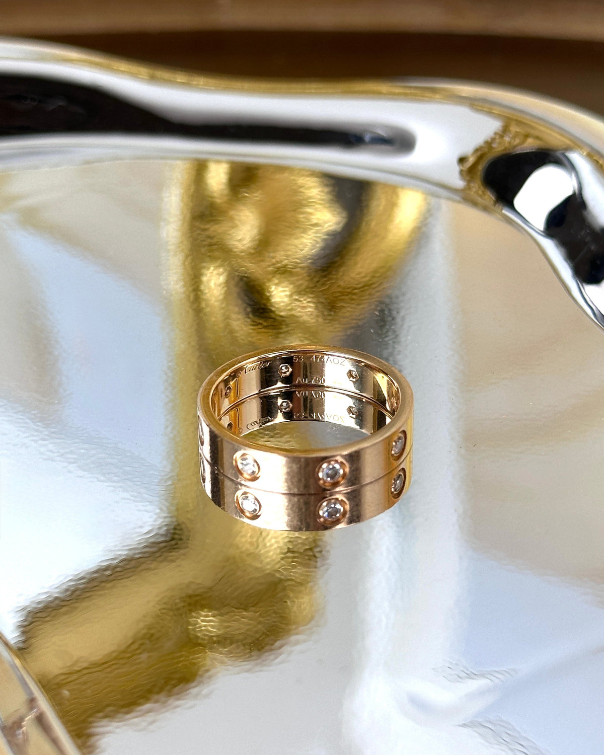 Cartier LOVE wedding band, 8 diamonds - Rose Gold - View 3