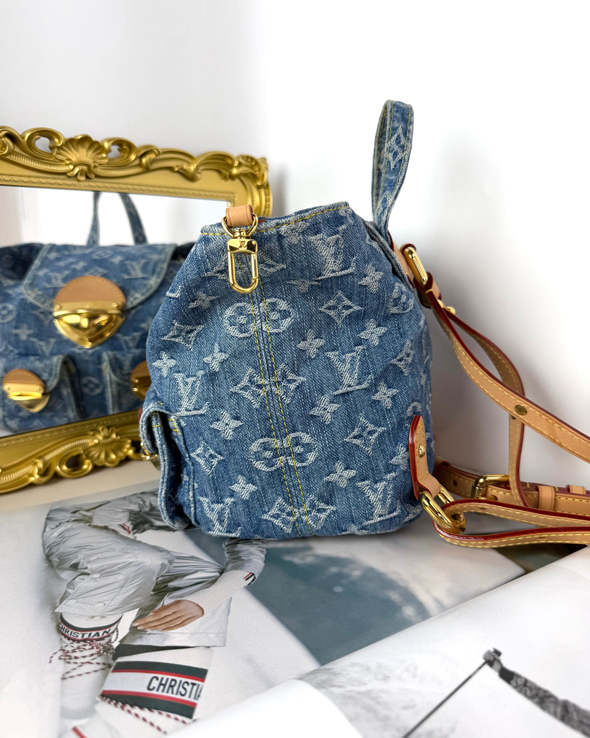 Louis Vuitton Venice Backpack - Monogram Denim Blue - View 3
