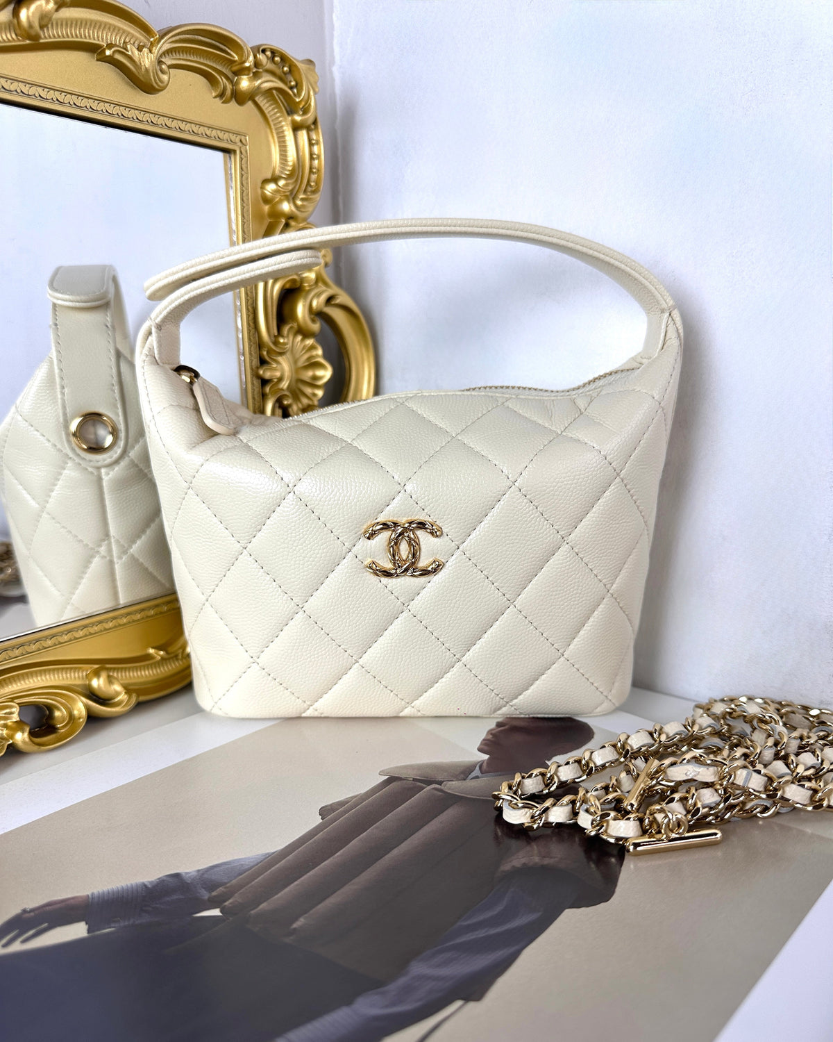 Chanel Hobo Bag - White - View 1
