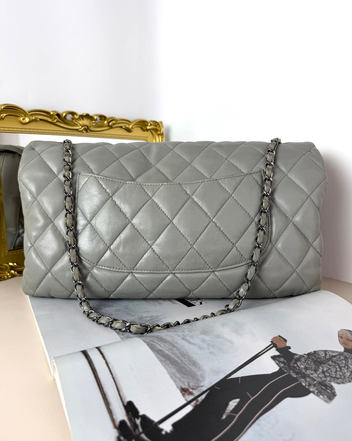 Chanel Classic 11.12 Handbag - Grey - View 2
