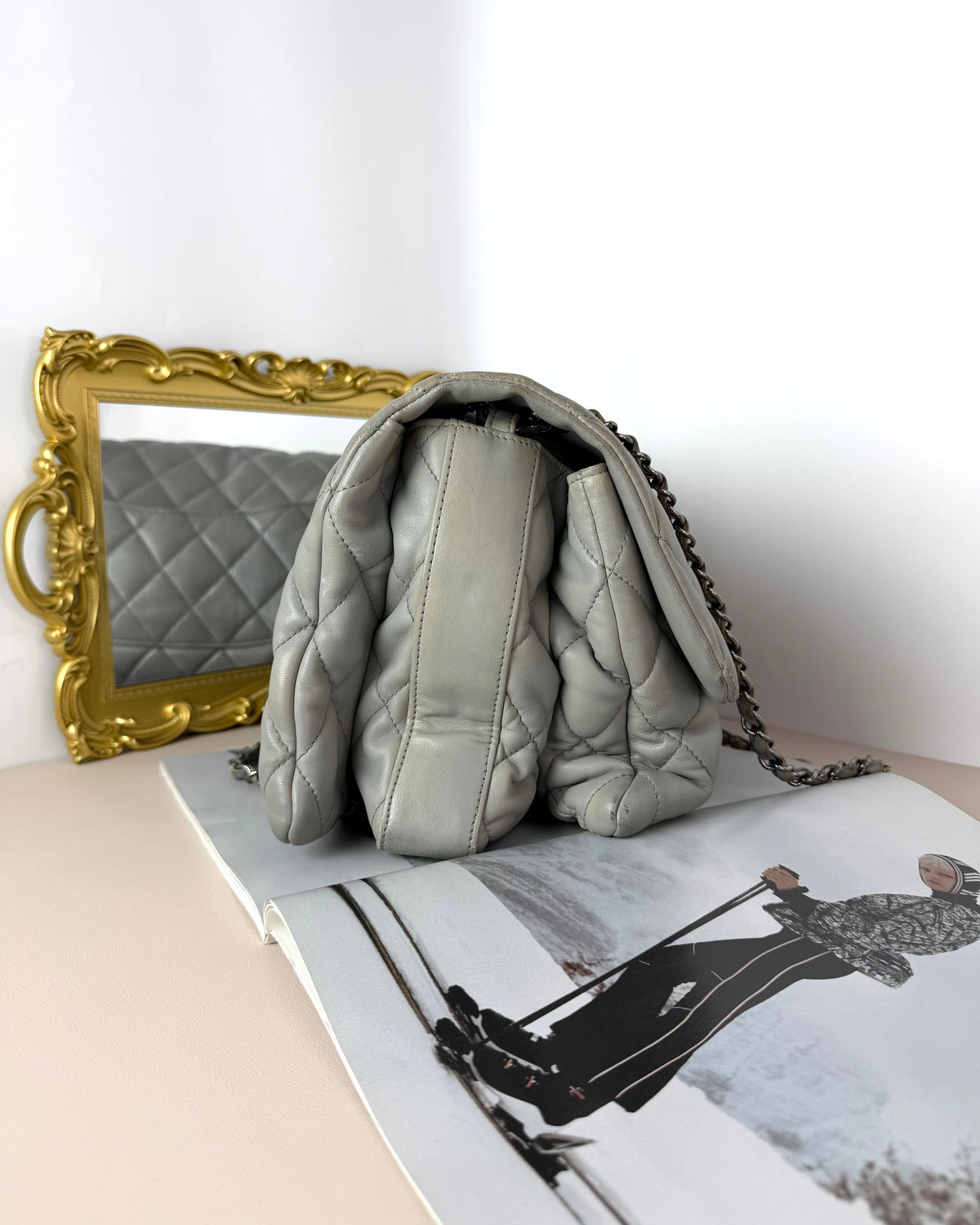 Chanel Classic 11.12 Handbag - Grey - View 4
