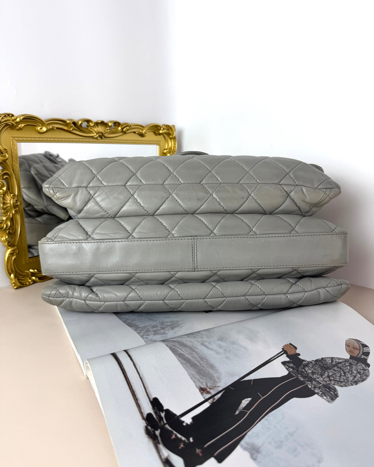 Chanel Classic 11.12 Handbag - Grey - View 5
