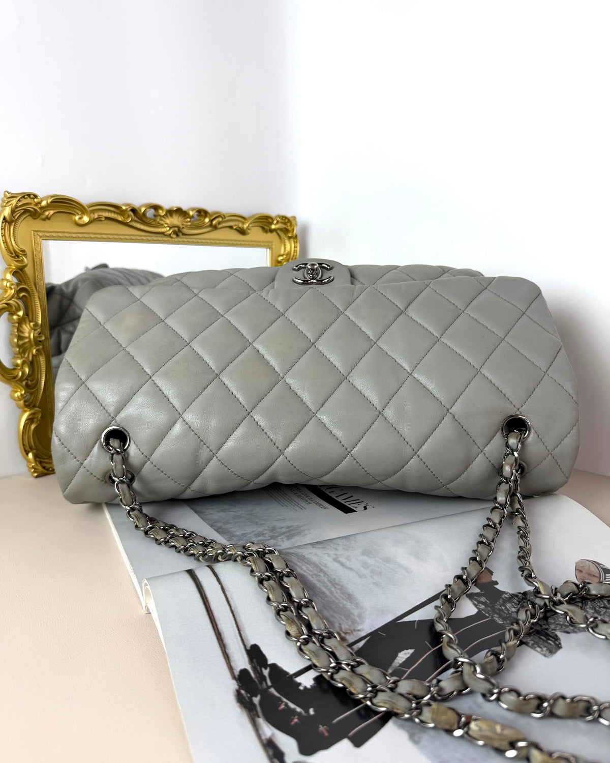Chanel Classic 11.12 Handbag - Grey - View 6