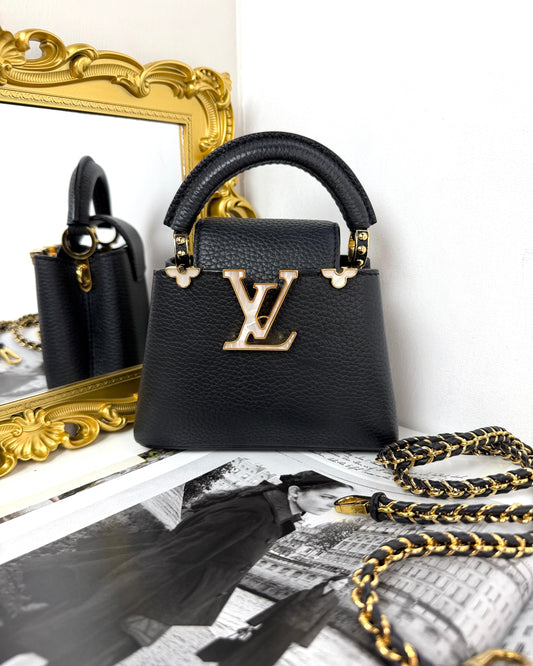 Louis Vuitton Capucines Nano Bag - Black - View 1