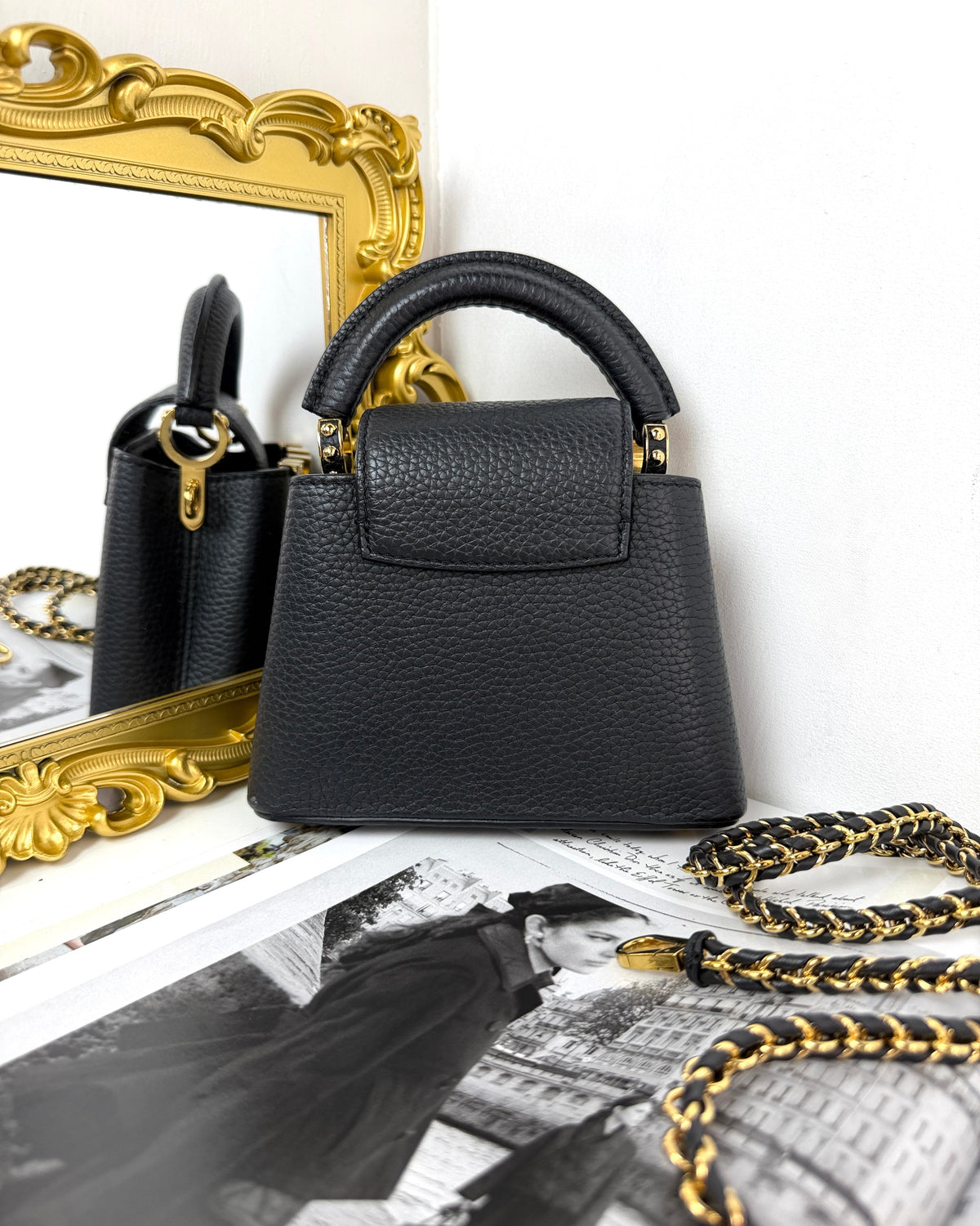 Louis Vuitton Capucines Nano Bag - Black - View 2