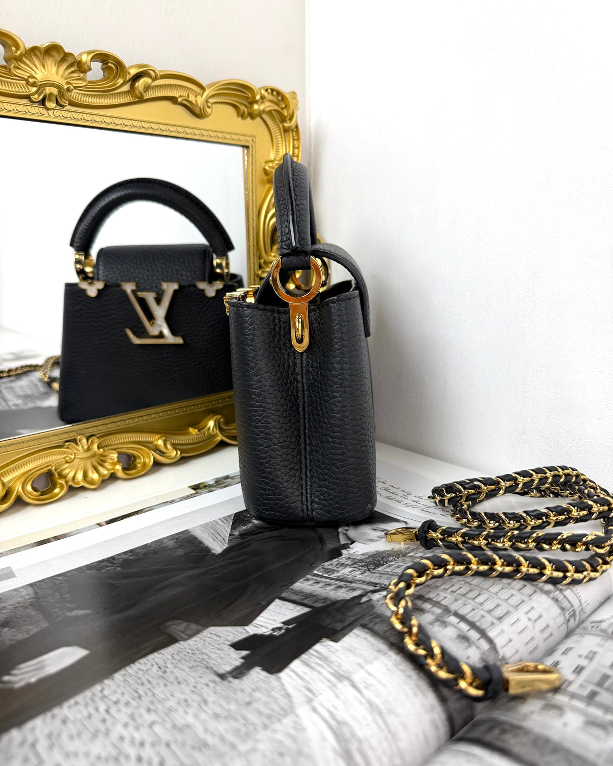 Louis Vuitton Capucines Nano Bag - Black - View 4