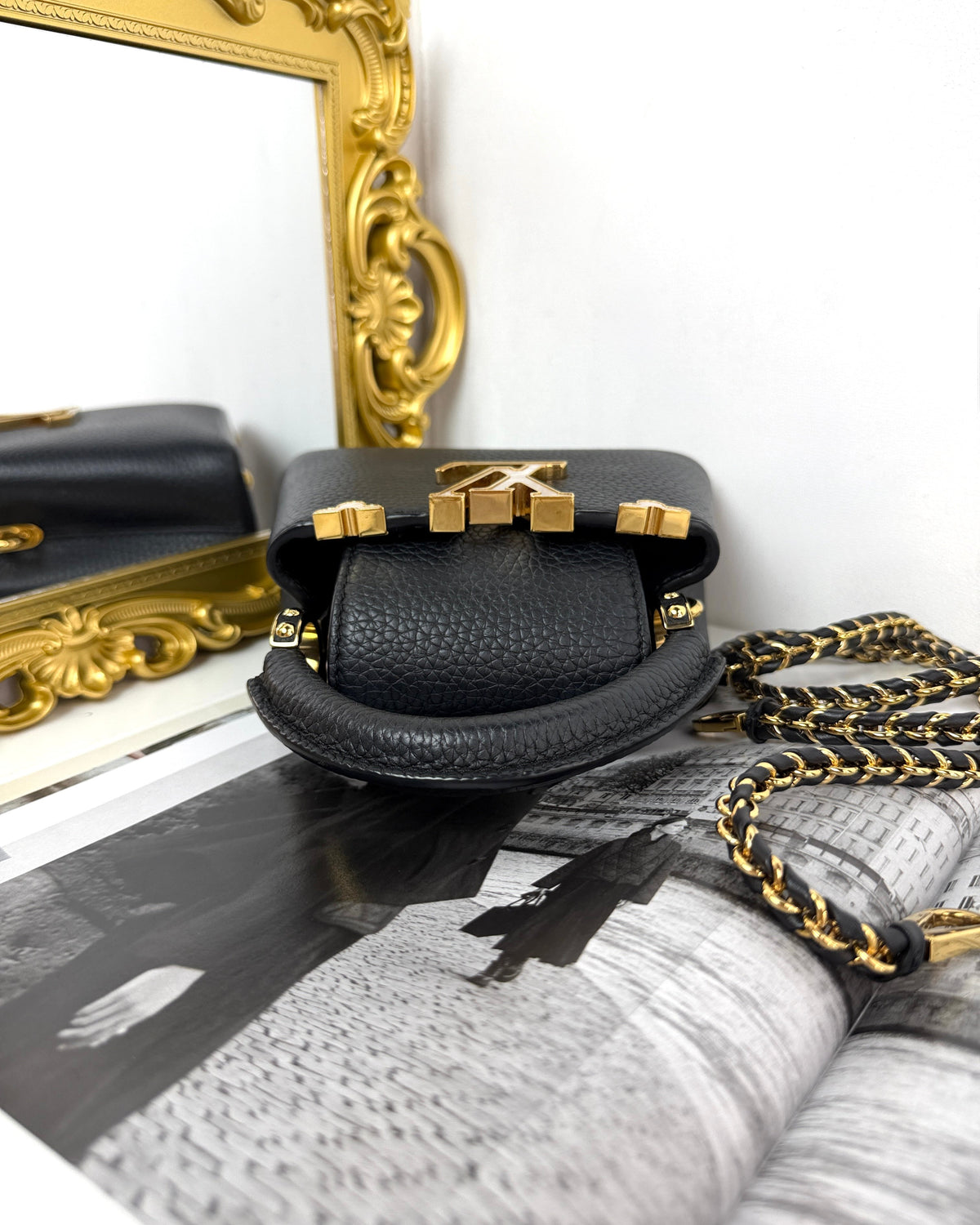 Louis Vuitton Capucines Nano Bag - Black - View 6