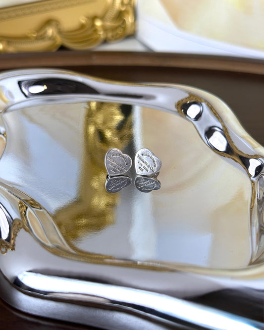 Tiffany & Co. Return to Tiffany Heart Tag Stud Earrings - Silver - View 1