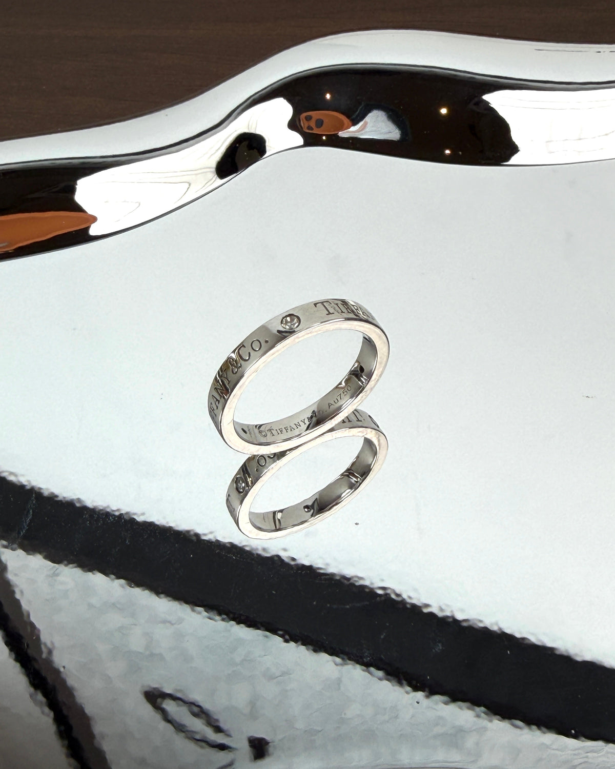 Tiffany & Co. Band Ring with Diamonds - White Gold - View 2