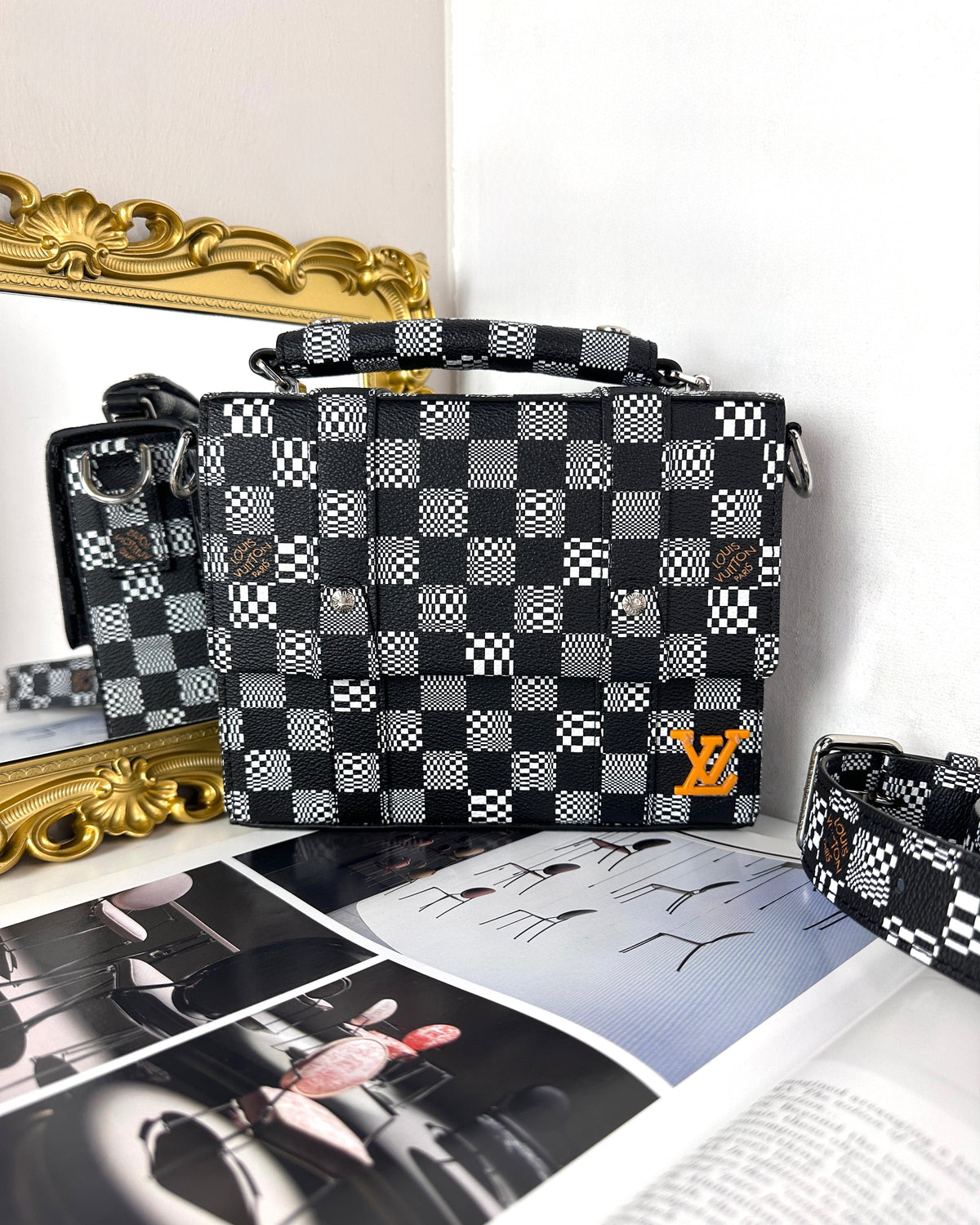 Louis Vuitton Flap Soft Trunk Messenger Bag - Black And White - View 1
