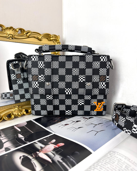 Louis Vuitton Flap Soft Trunk Messenger Bag - Black And White - View 1