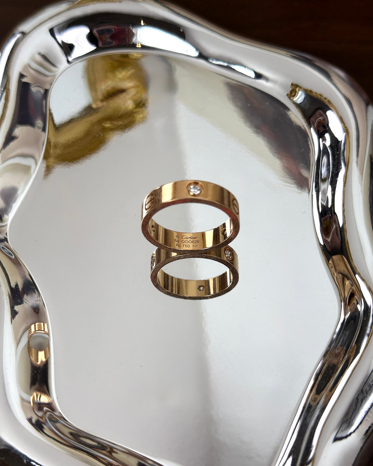 Cartier LOVE Ring, 3 diamond - Rose Gold - View 4
