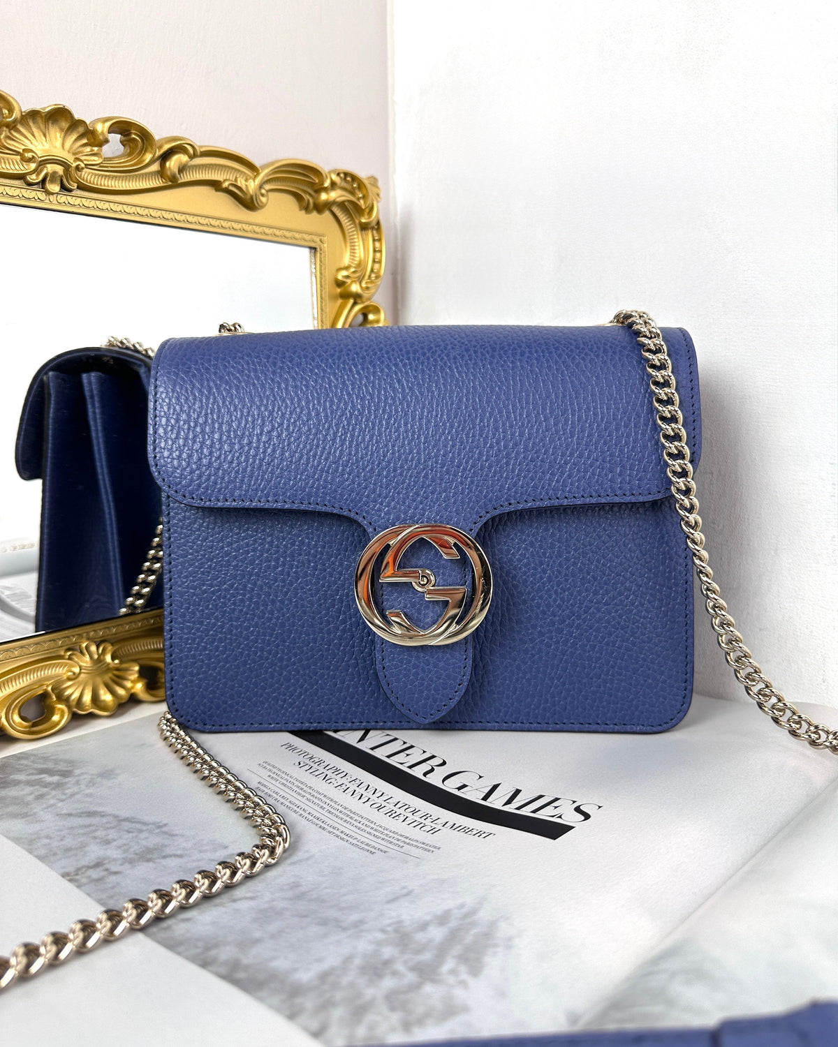Gucci GG Interlocking Small Shoulder Bag - Caspian Blue - View 1