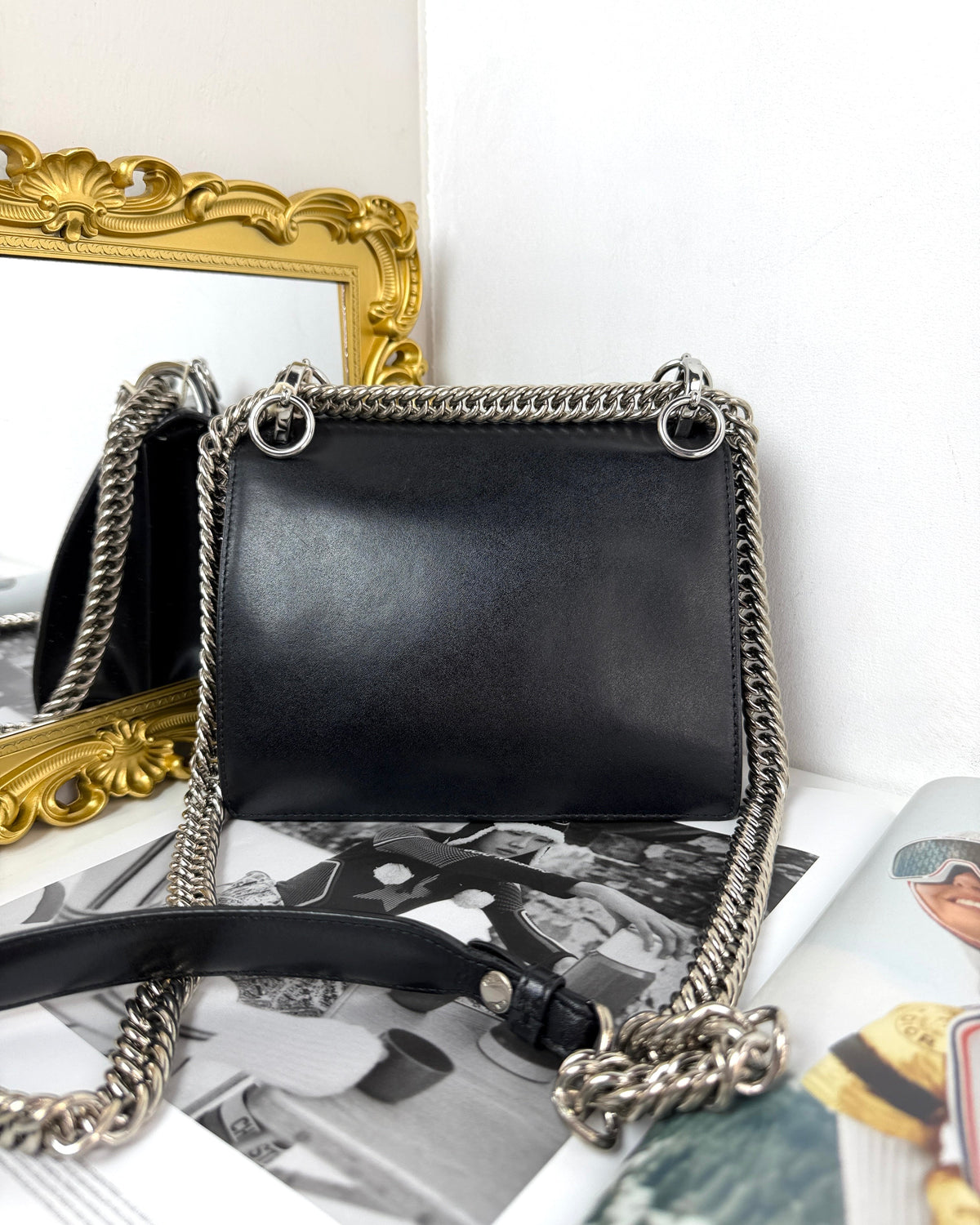 Fendi Small Kan I Studded Logo Shoulder Bag - Black - View 2