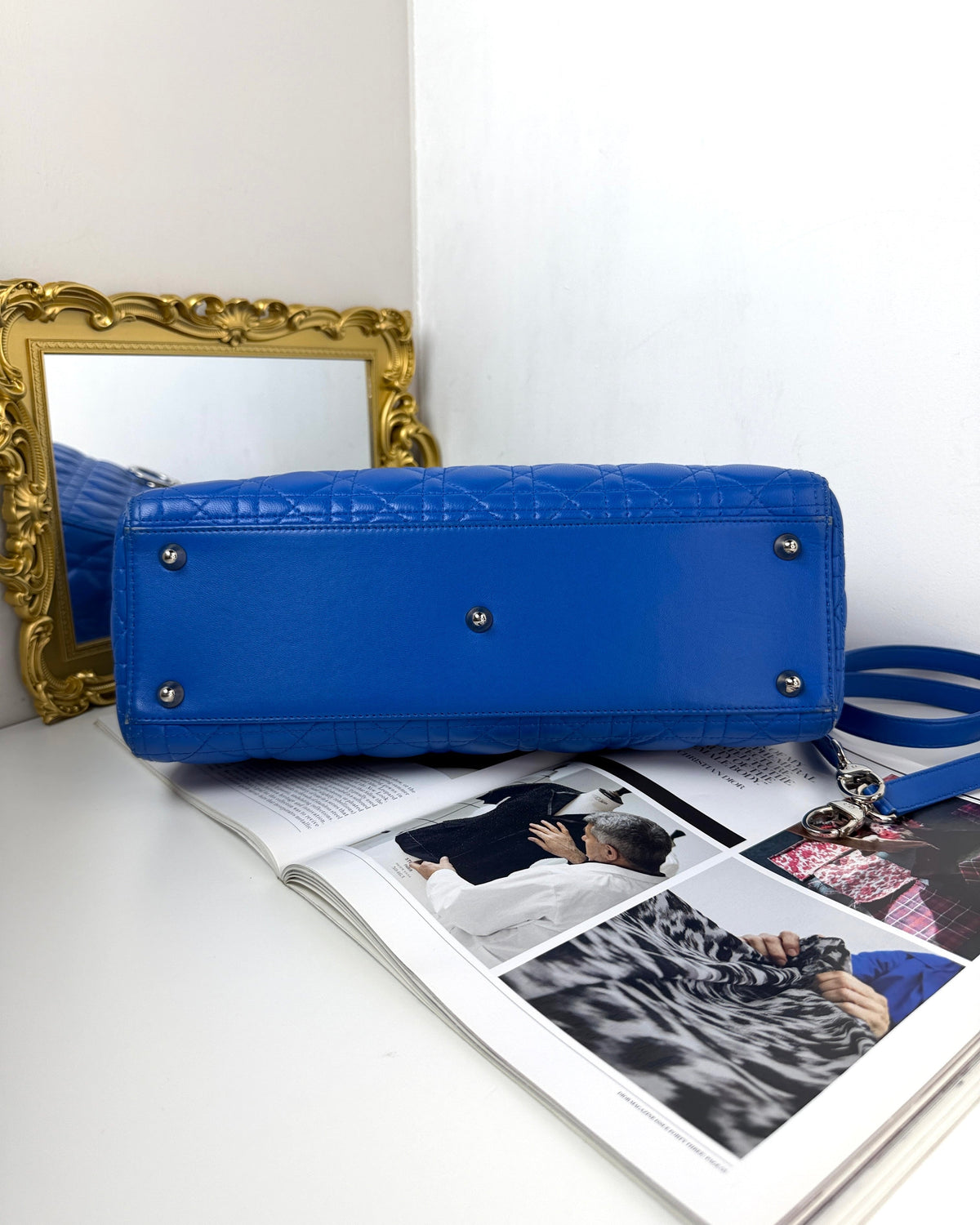 Dior Lady Dior Bag - Cobalt Blue - View 5