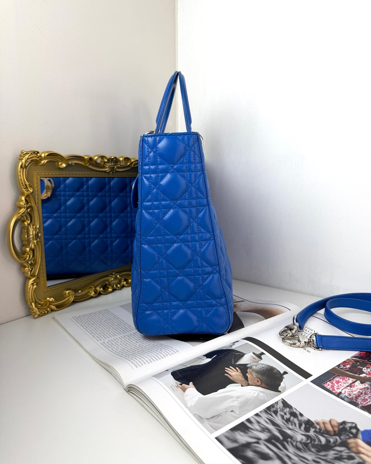 Dior Lady Dior Bag - Cobalt Blue - View 4