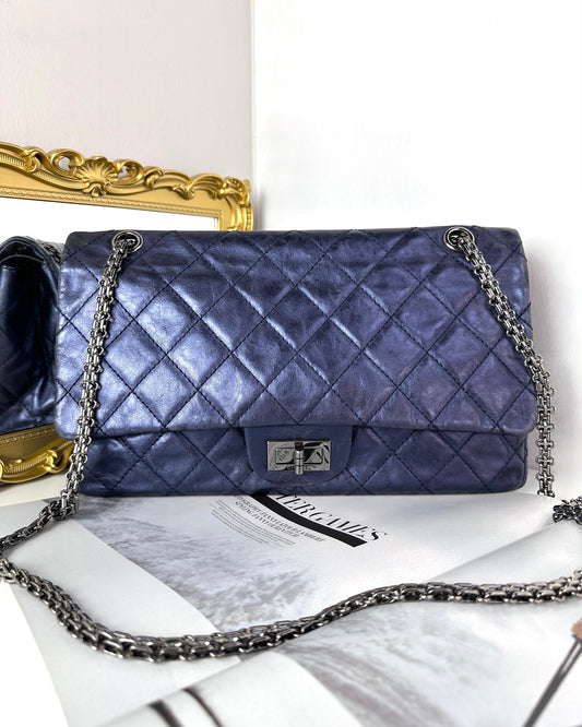Chanel 2.55 Reissue Flap Bag - Metallic Blue - View 1