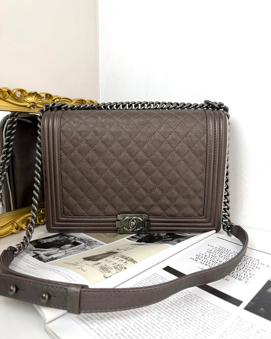 Chanel Boy Bag - Grey - View 1