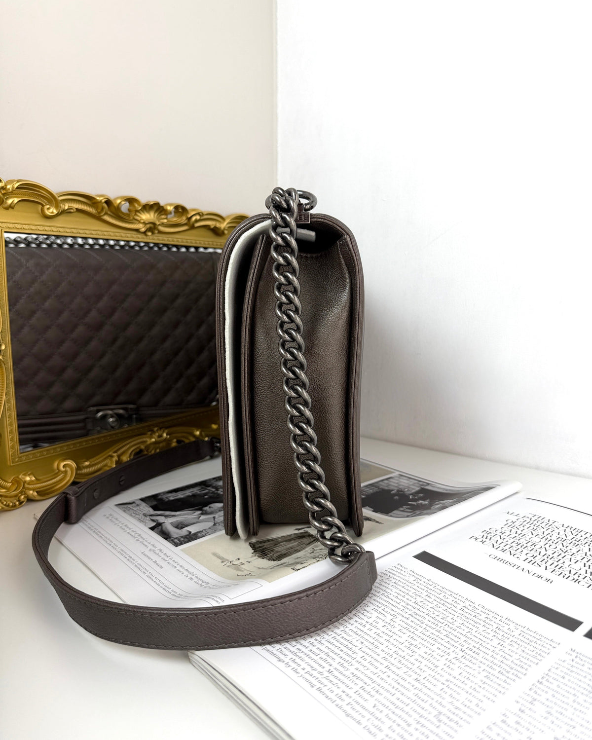 Chanel Boy Bag - Grey - View 3