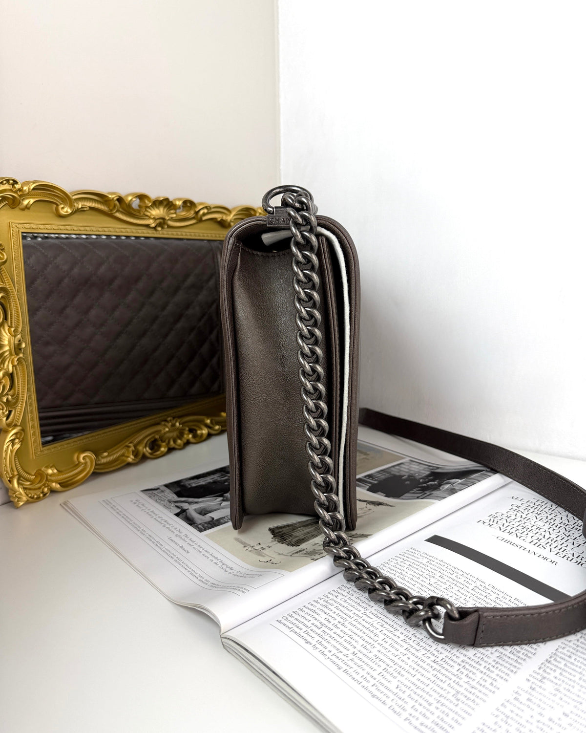 Chanel Boy Bag - Grey - View 4