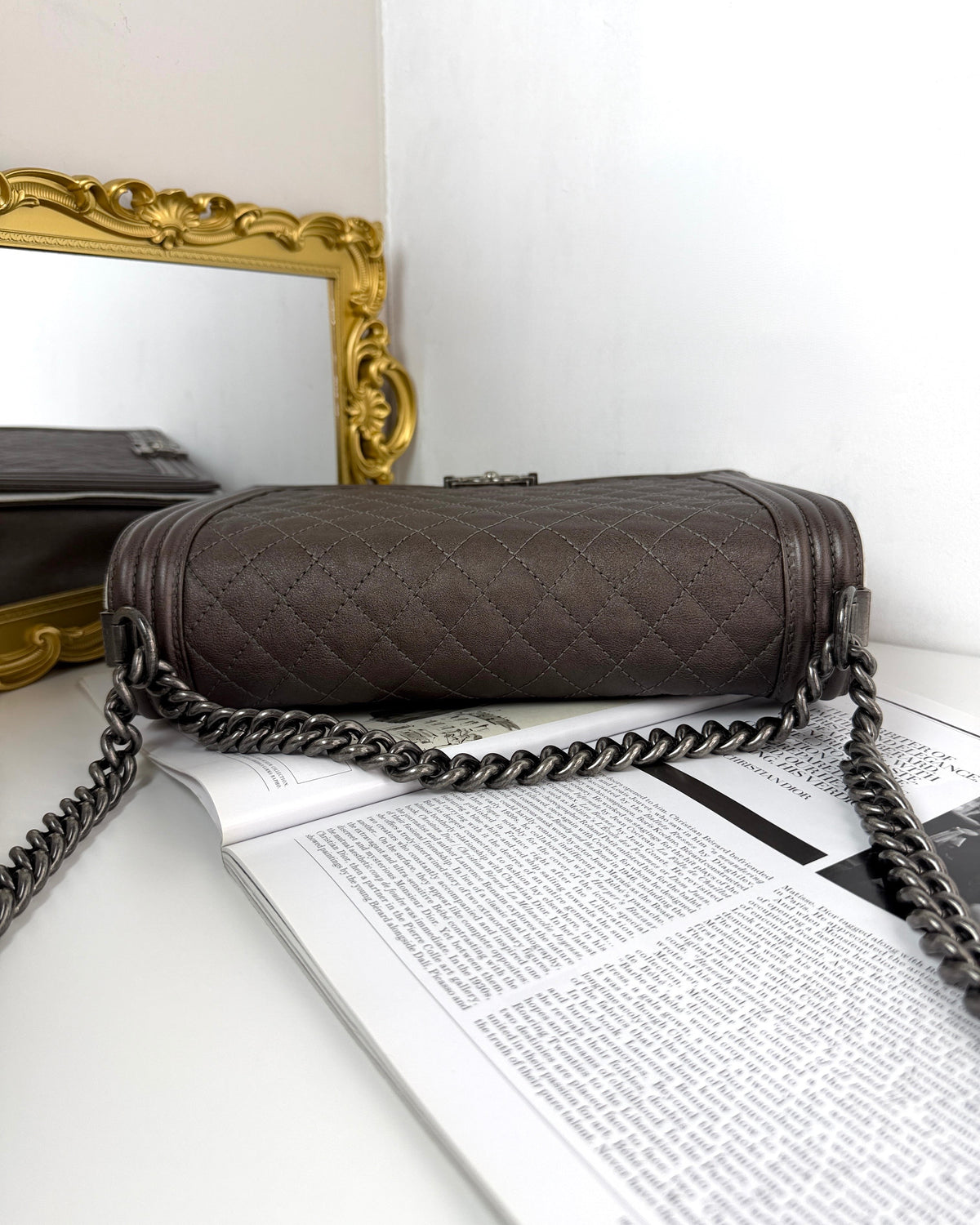Chanel Boy Bag - Grey - View 6