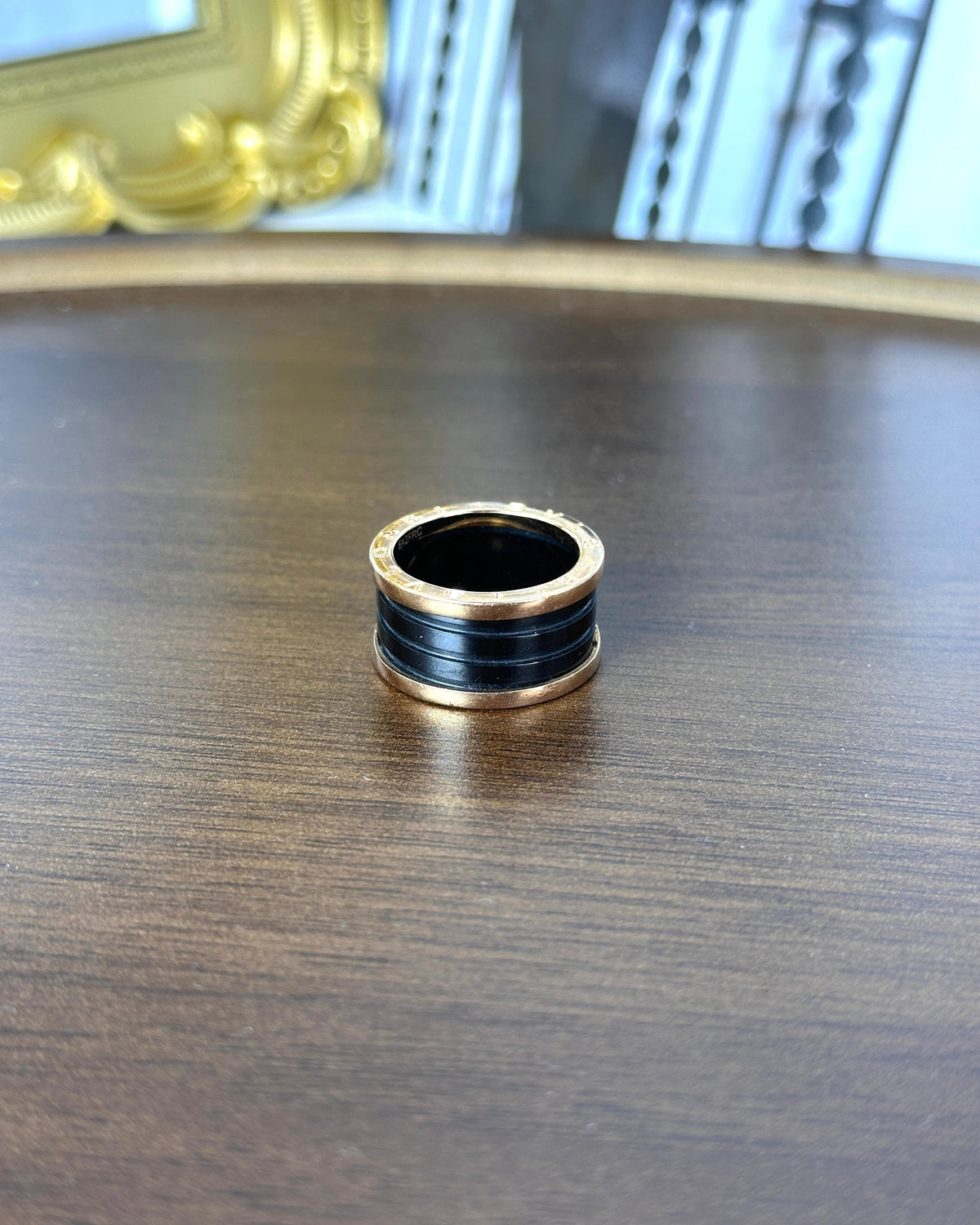 Bvlgari B.zero1 Four-Band Ring - Rose Gold And Black - View 2