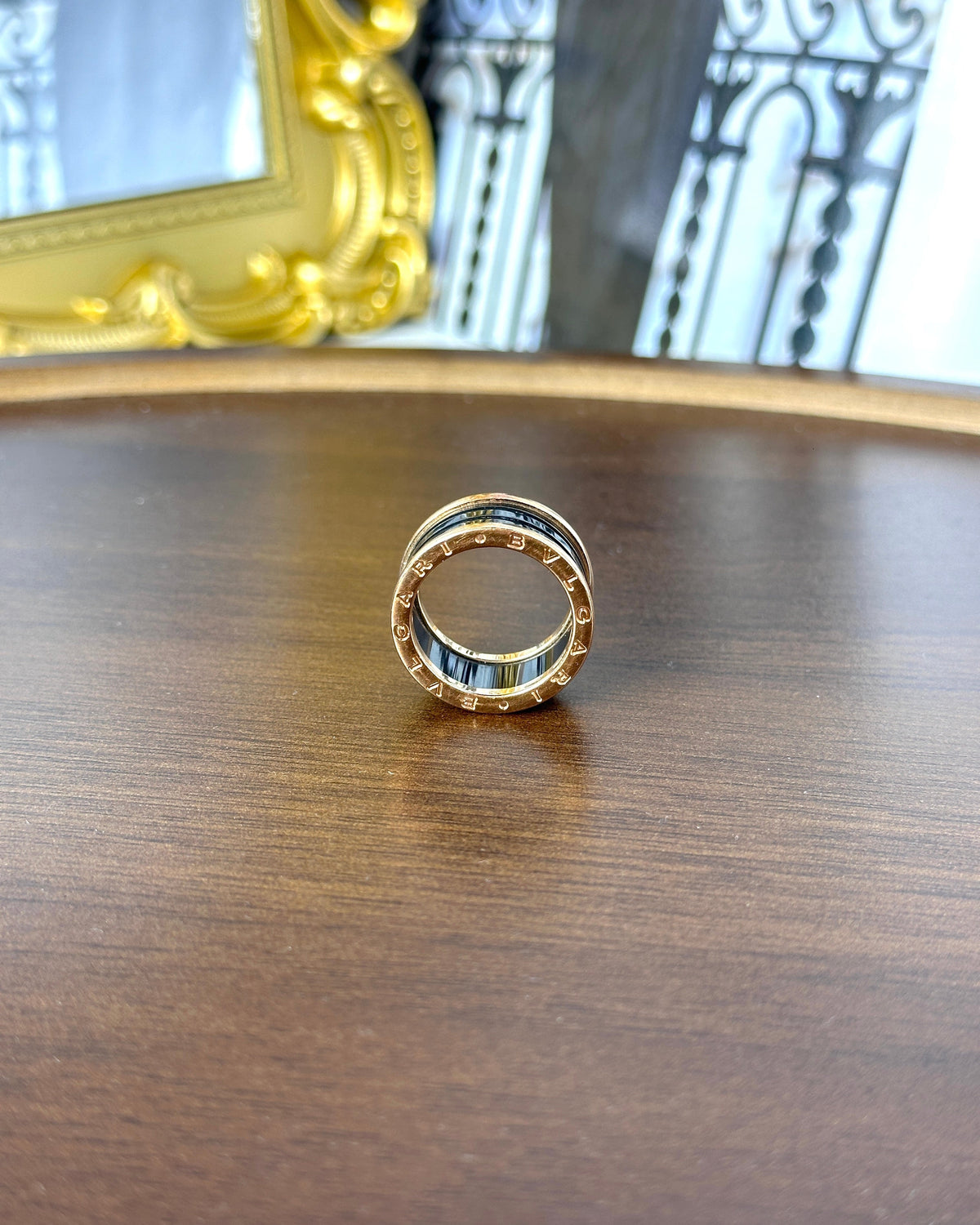 Bvlgari B.zero1 Four-Band Ring - Rose Gold And Black - View 3