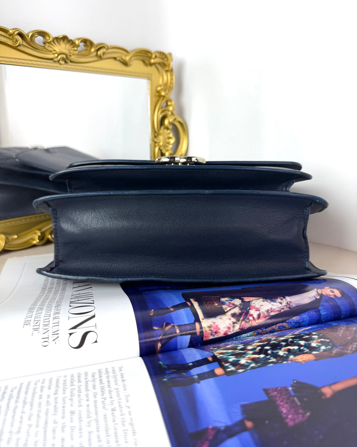 Chanel CC Box Flap Bag - Navy Blue - View 5